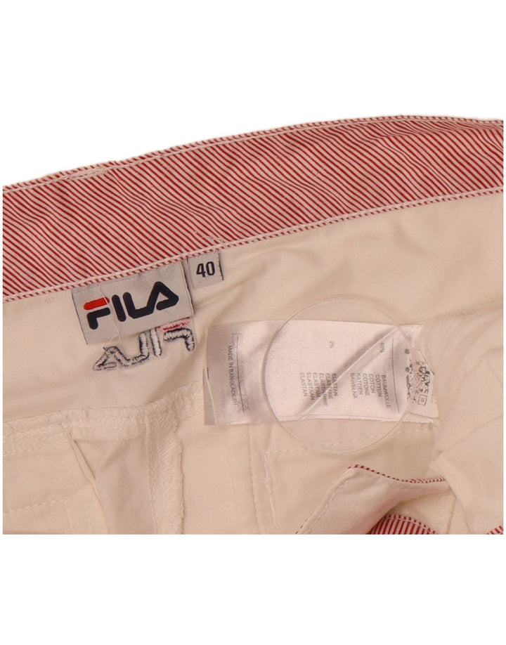 FILA Womens Chino Shorts EU 40 Medium W30 White Cotton