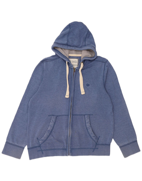 Fat Face Mens Zip Hoodie Sweater Large Blue Cotton