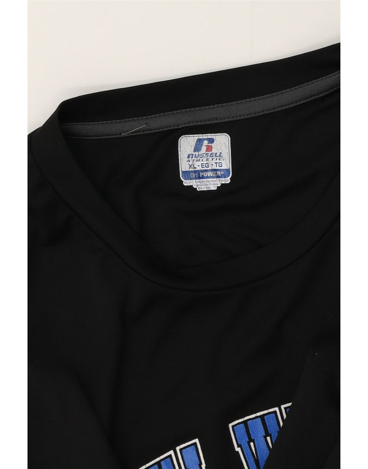 Russell Athletic Mens Dri-Power Graphic Vest Top XL Black