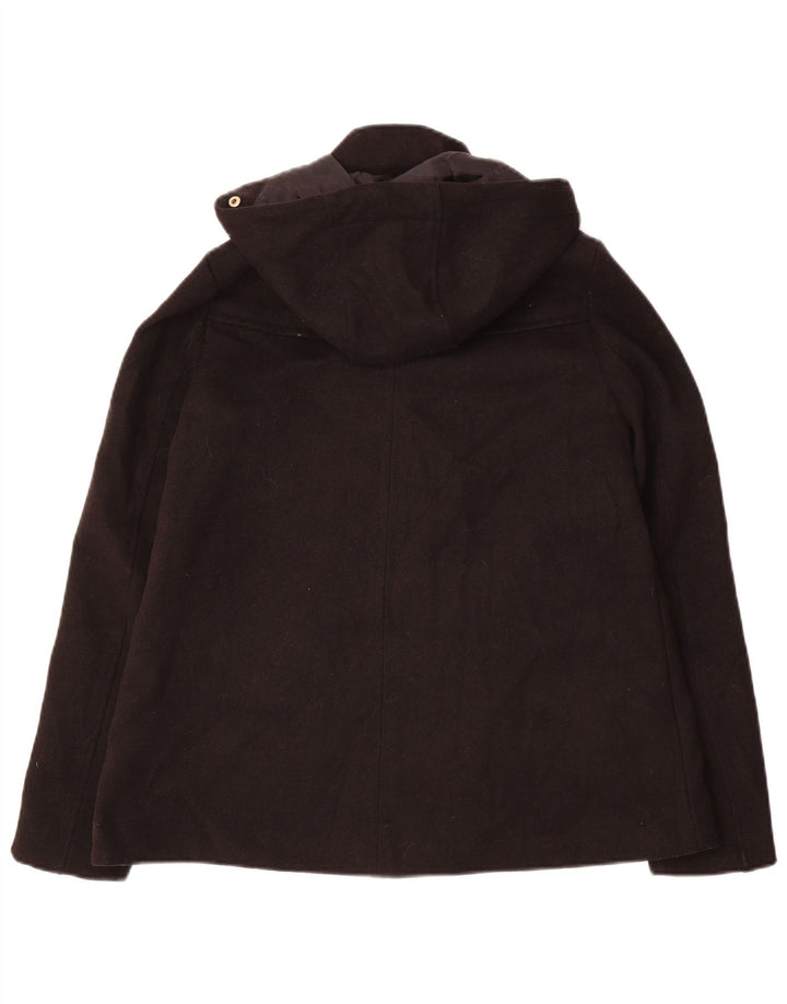 Zara Womens Hooded Bomber Jacket UK 6 XS Black Polyester
