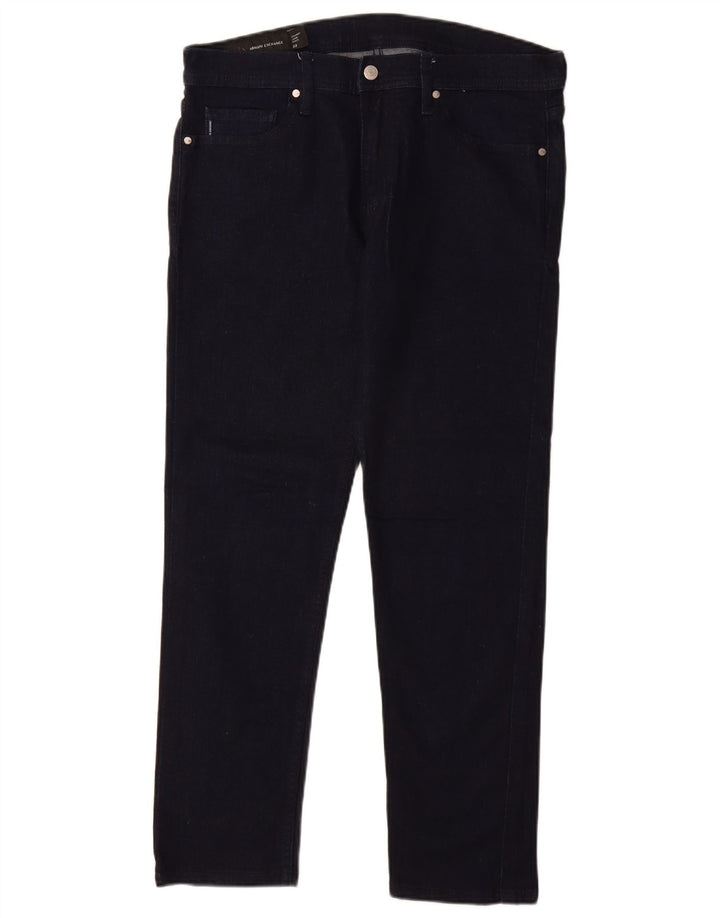 ARMANI EXCHANGE Womens Straight Jeans W33 L29 Navy Blue