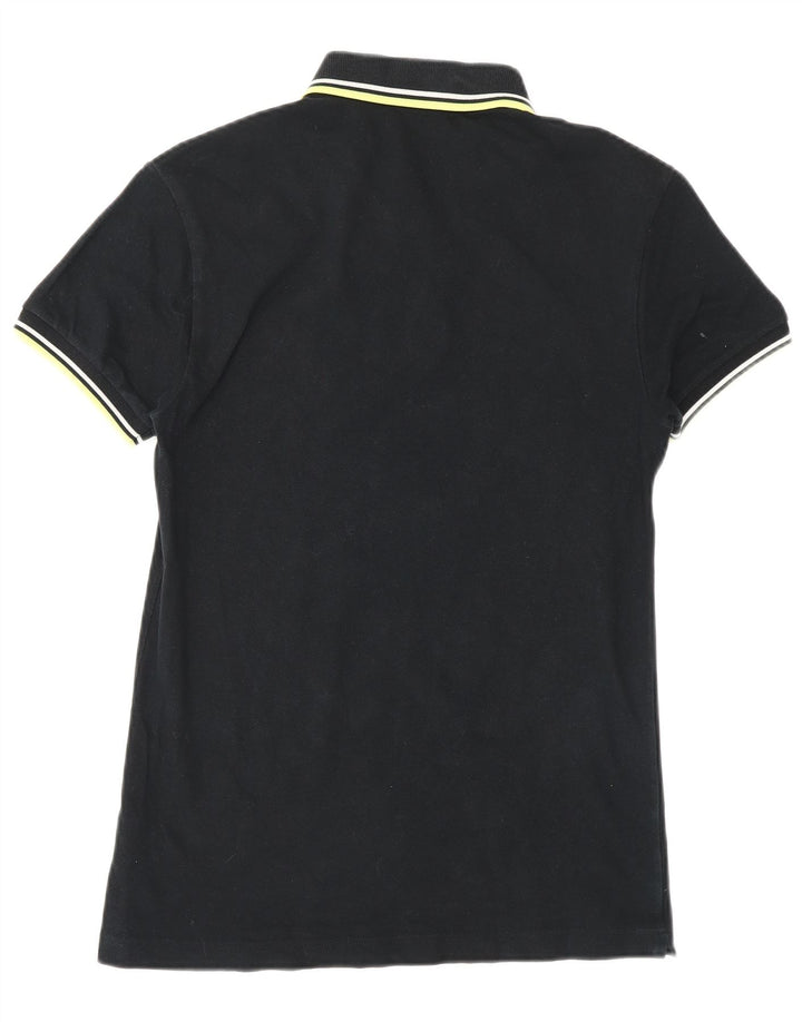 FRED PERRY Mens Polo Shirt Small Black Cotton