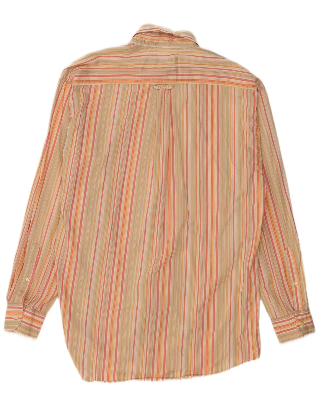 Gant Mens Shirt Large Multicoloured Striped Cotton
