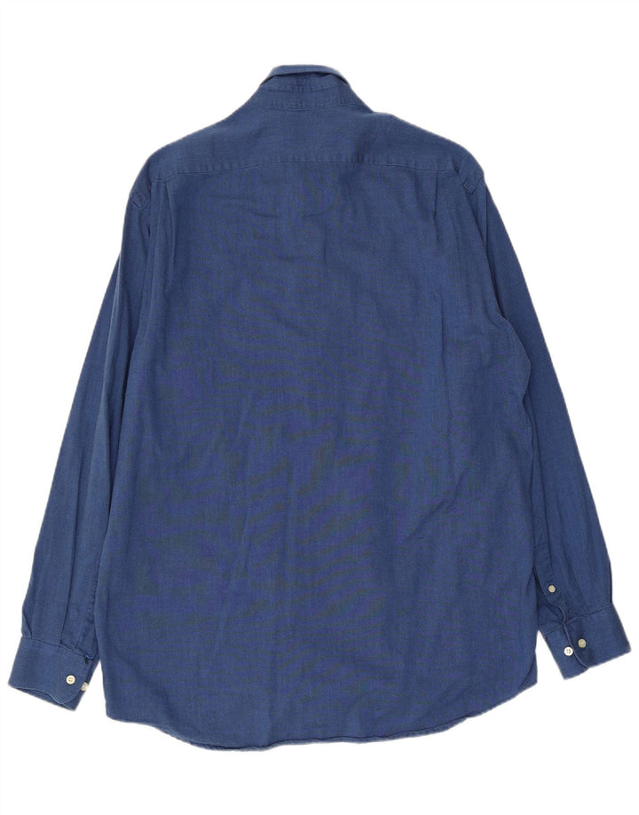 LACOSTE Mens Shirt Size 40 Medium Blue Cotton