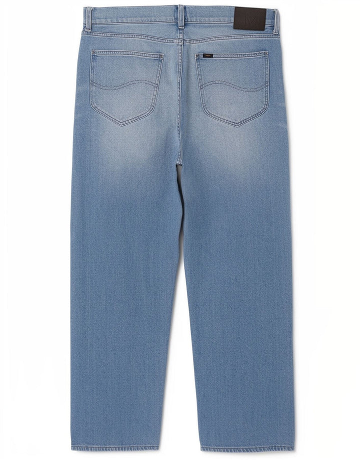 Lee Womens Straight Jeans W34 L29 Blue Cotton