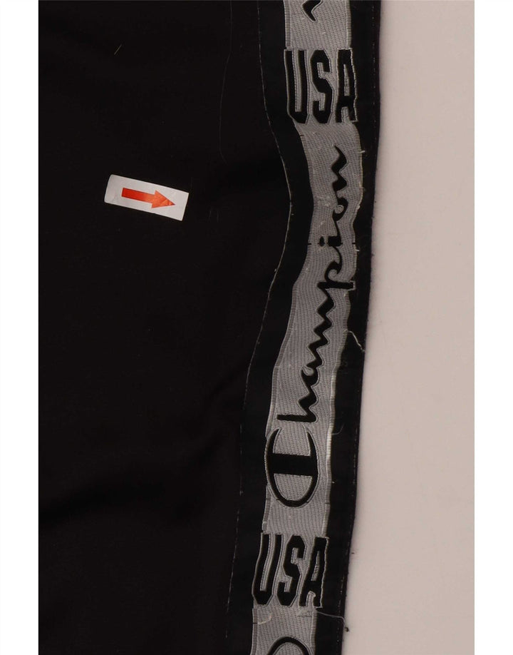 Champion Mens Graphic Tracksuit Trousers Large Black Colourblock Polyester