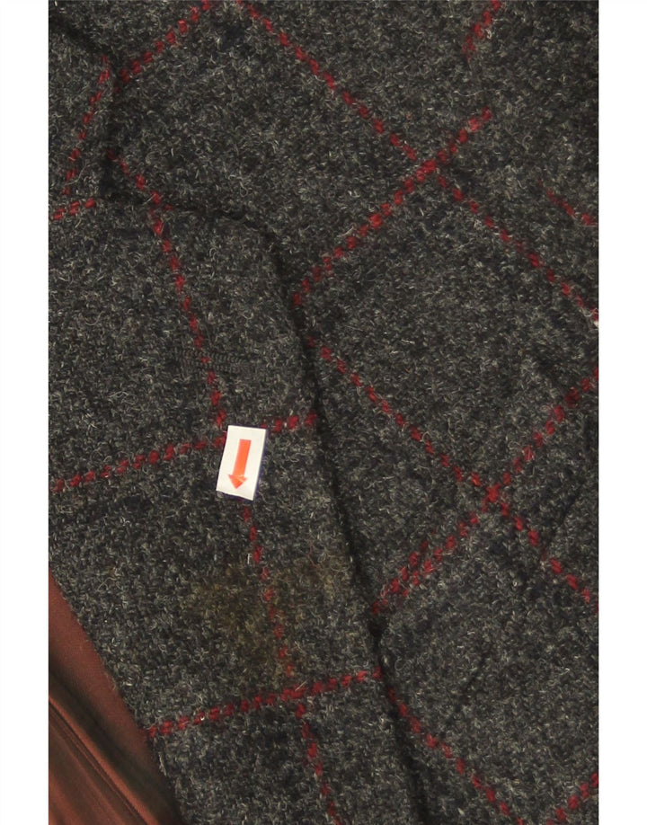 Scirocco Mens Harris Tweed 2 Button Blazer Jacket UK 40 Large Grey Check
