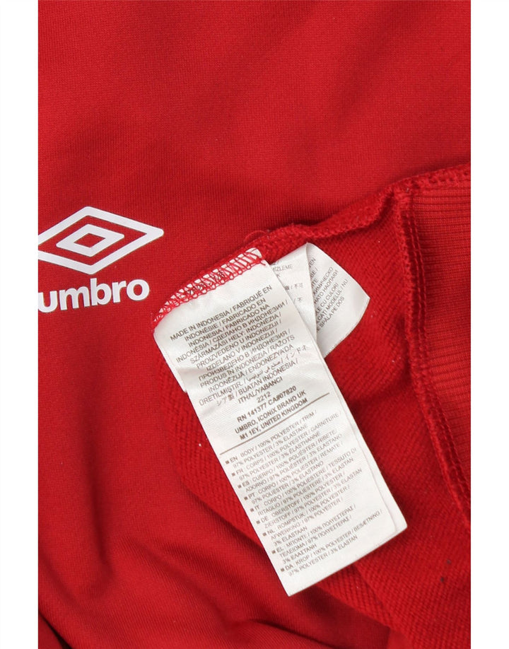 Umbro Boys Graphic Sweatshirt Jumper 13-14 Years Red Polyester
