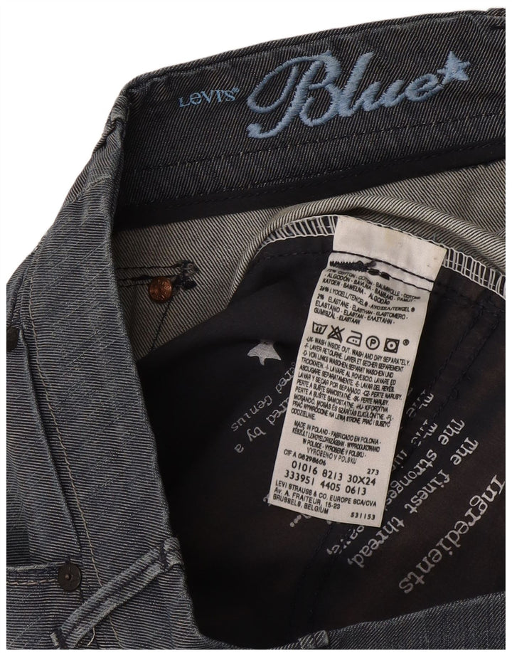 Levi's Womens Cropped Trousers W30 L24 Blue Cotton