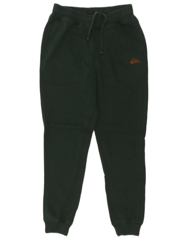 Quiksilver Mens Slim Fit Tracksuit Trousers Joggers Small  Green Cotton