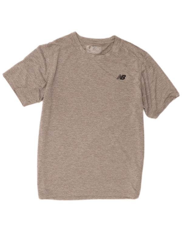 New Balance Mens T-Shirt Top Medium Grey Polyester