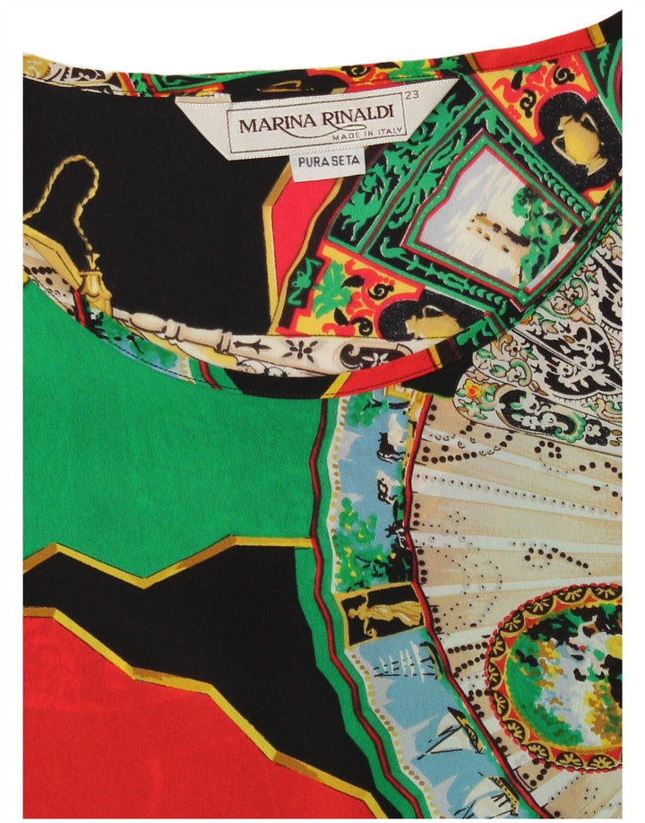 MARINA RINALDI Womens Oversized Blouse Top Size 23 Medium Multicoloured