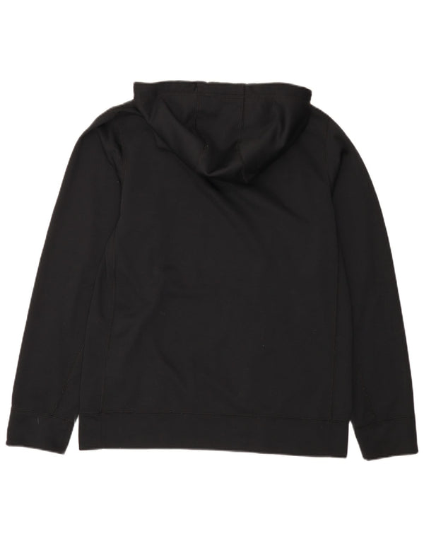 NIKE Mens Therma-Fit Graphic Hoodie Jumper Small Black Polyester