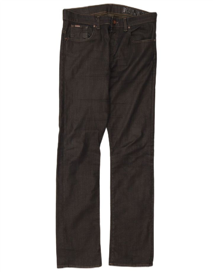 Rifle Mens Straight Jeans W34 L32 Grey Cotton