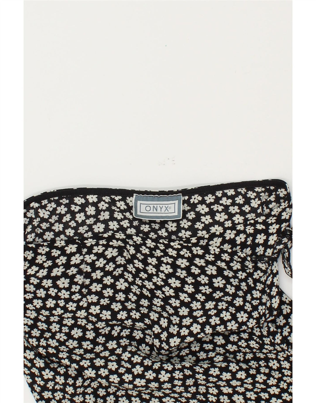 ONYX Womens Maxi Wrap Skirt W28 Medium Black Floral Vintage Onyx and Second-Hand Onyx from Messina Hembry 