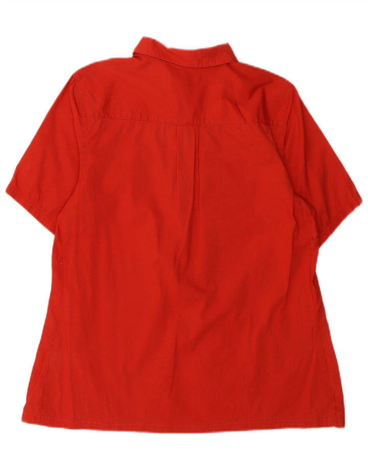 BANANA REPUBLIC Womens Petite Short Sleeve Pullover Shirt US 6 Medium Red