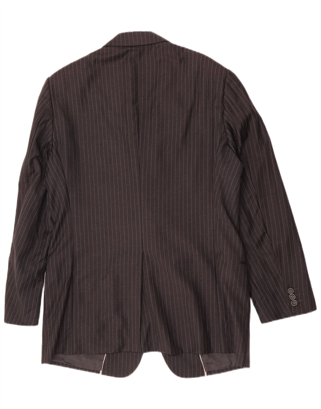 Armani Collezioni Mens 2 Button Blazer Jacket IT 52 XL Grey Pinstripe Wool