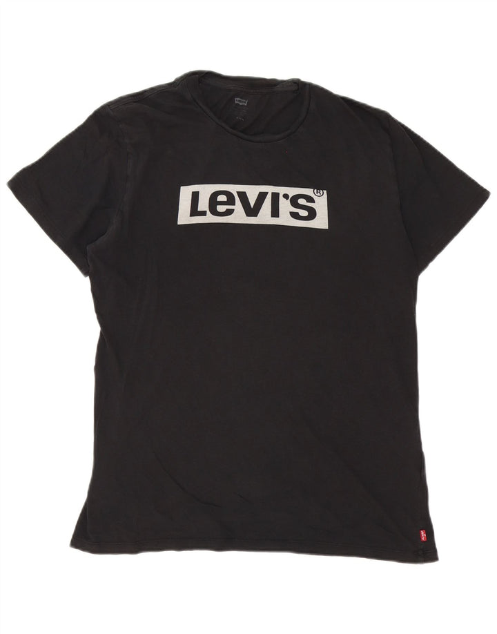 Levi's Mens Graphic T-Shirt Top Medium Black Cotton