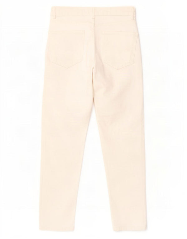 Zara Womens High Waist Jeans EU 36 XS W26 L27 Off White Cotton