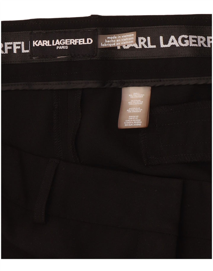KARL LAGERFELD Womens Straight Casual Trousers W36 L28 Black Polyester