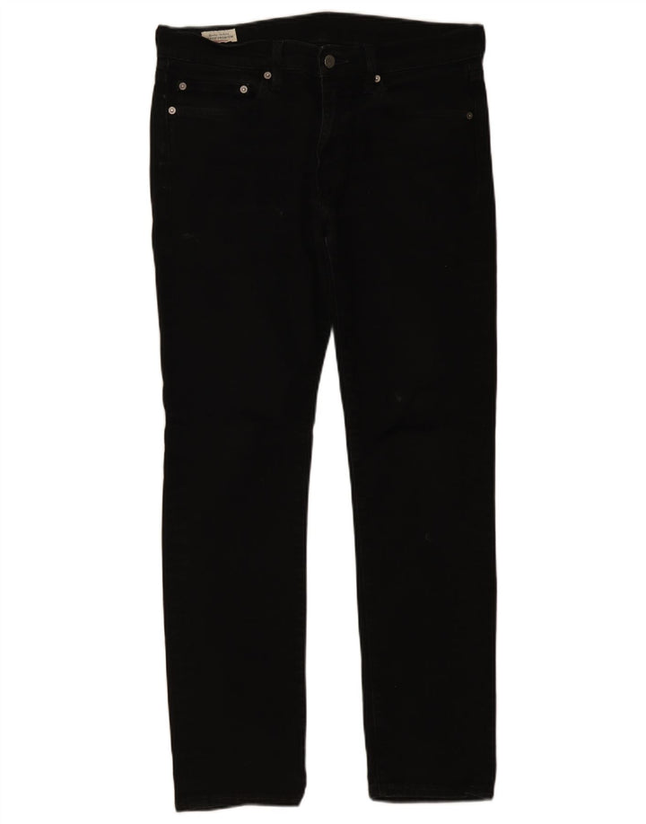 Levi's Mens 511 Slim Jeans W32 L32 Black Cotton
