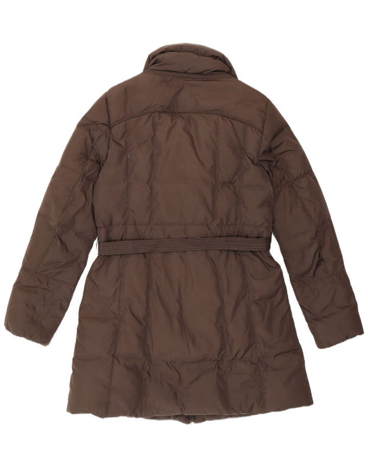 Geox Womens Padded Coat UK 14 Large Brown Polyester