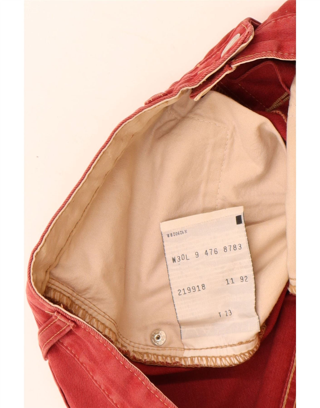 LEVI'S Mens 476 Denim Shorts W30 Medium Red Cotton