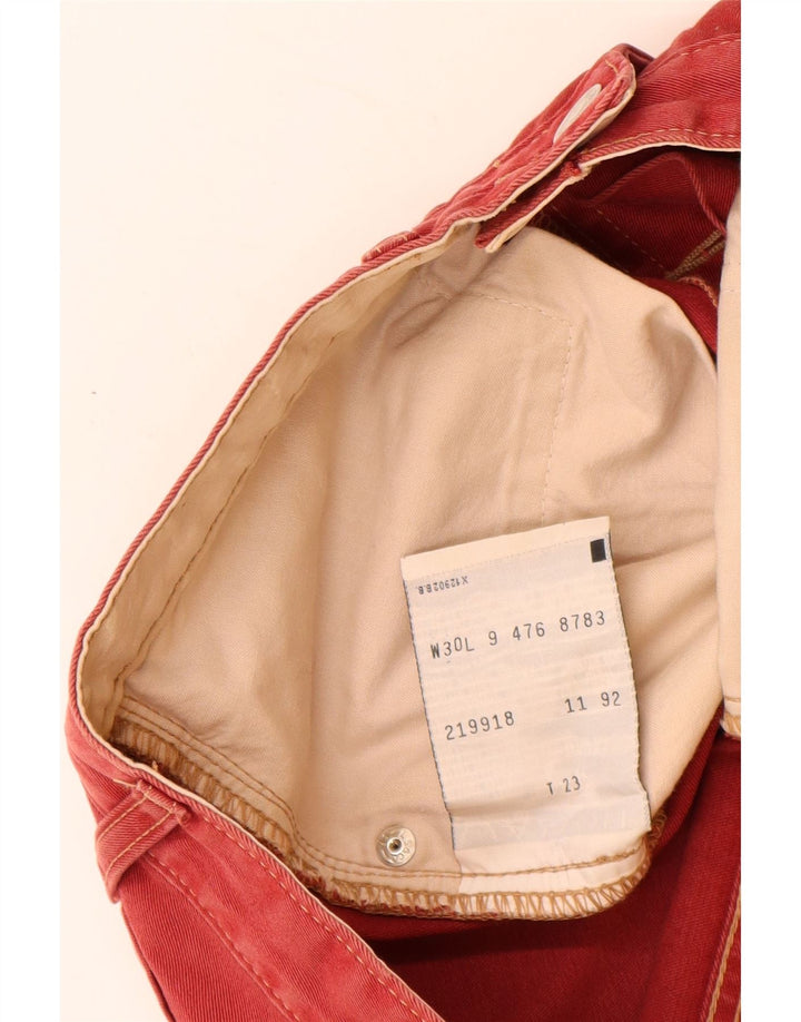 LEVI'S Mens 476 Denim Shorts W30 Medium Red Cotton