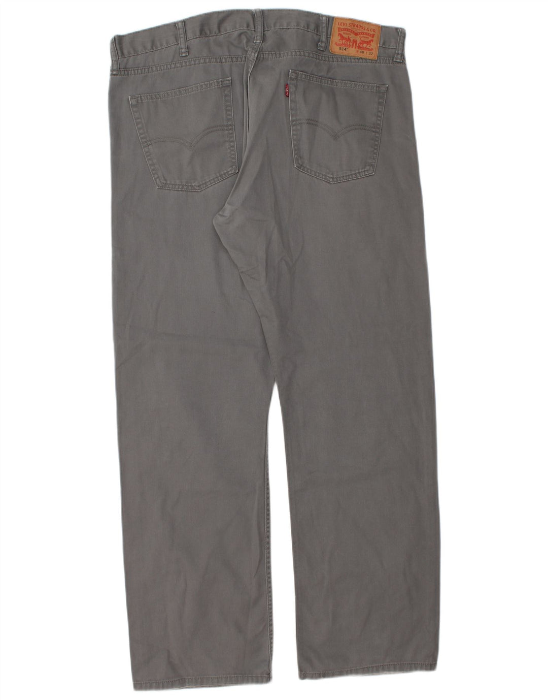 Levi's Mens 514 Straight Casual Trousers W40 L32 Grey Cotton