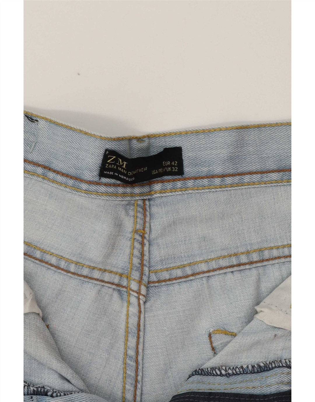 Zara Mens Straight Jeans EU 42 Large W32 L32 Blue