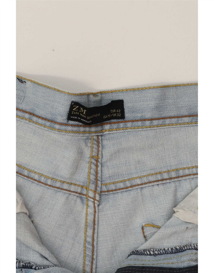 Zara Mens Straight Jeans EU 42 Large W32 L32 Blue
