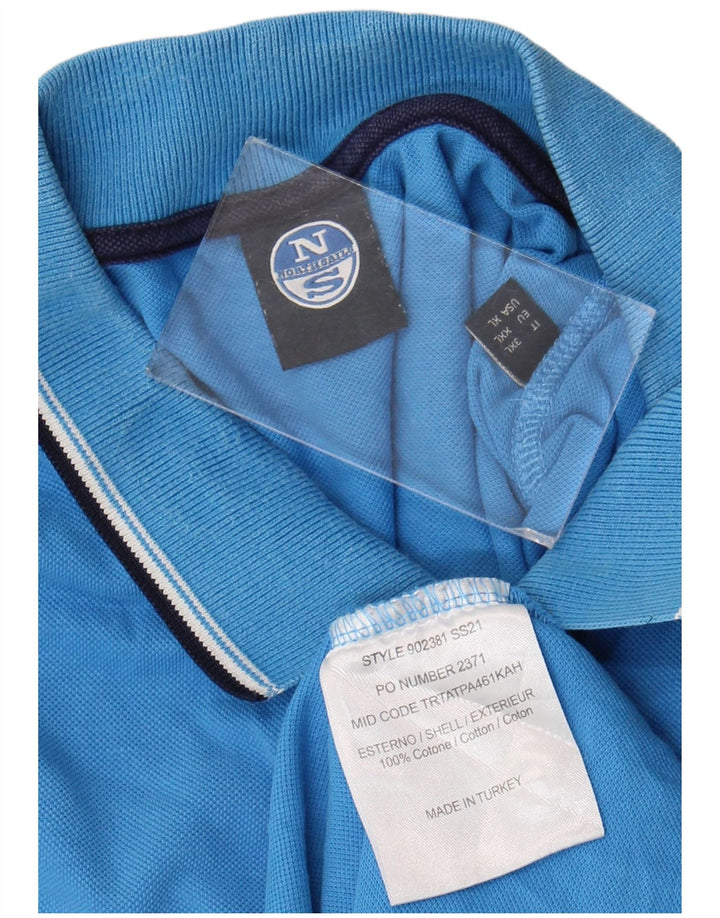 North Sails Mens Polo Shirt XL Blue Cotton