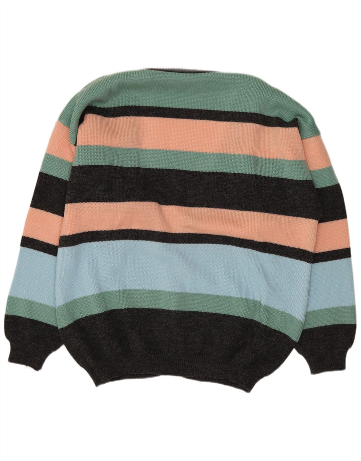 VINTAGE Mens Cardigan Sweater IT 52/54 Large Multicoloured Fair Isle