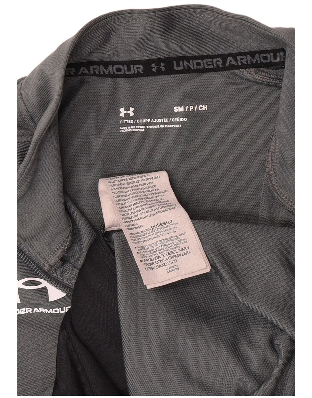 UNDER ARMOUR Womens Tracksuit Top Jacket UK 10 Small Grey Polyester