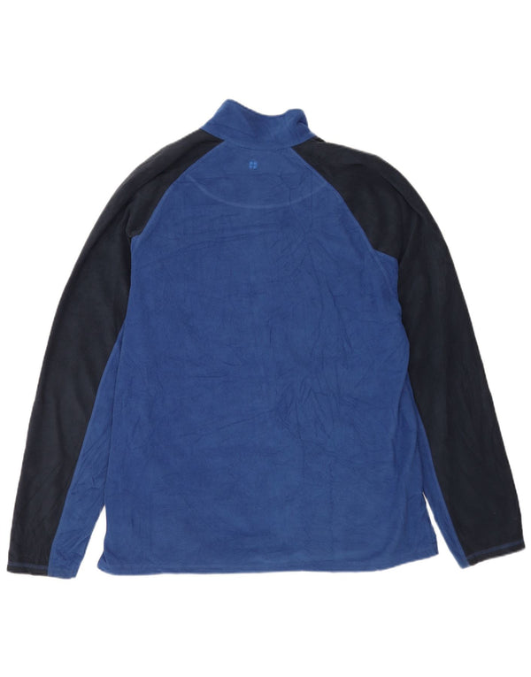 Mountain Warehouse Mens Fleece Jacket UK 42 XL Blue Colourblock Polyester