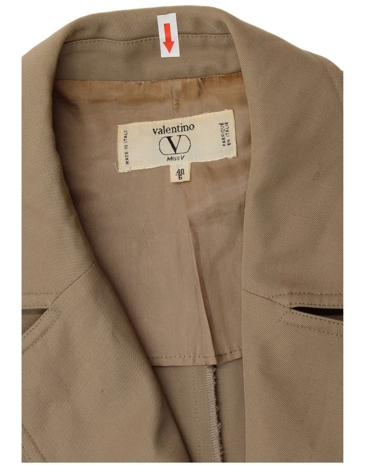 Valentino Womens Miss V Oversized Blazer Jacket IT 40 Small Beige