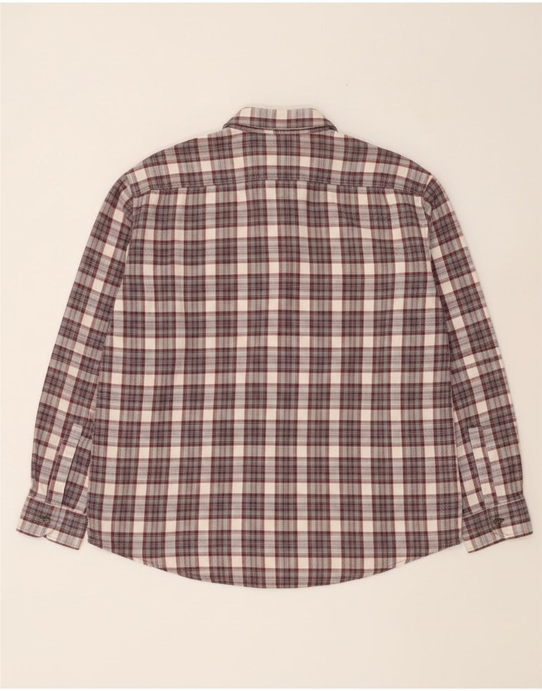 European Project Mens Flannel Shirt XL Grey Check Cotton