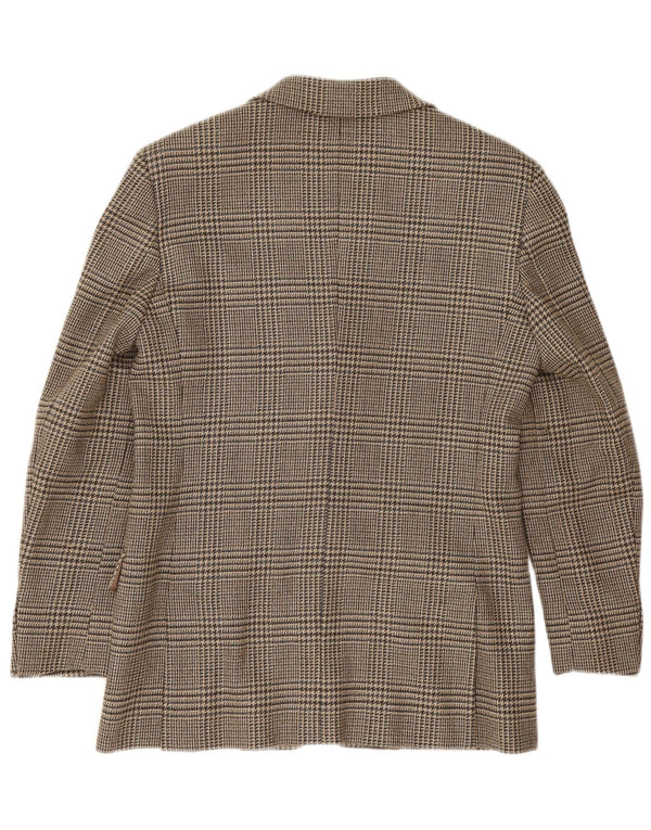 Max Mara Womens Weekend Blazer Jacket UK 10 Small Brown Houndstooth