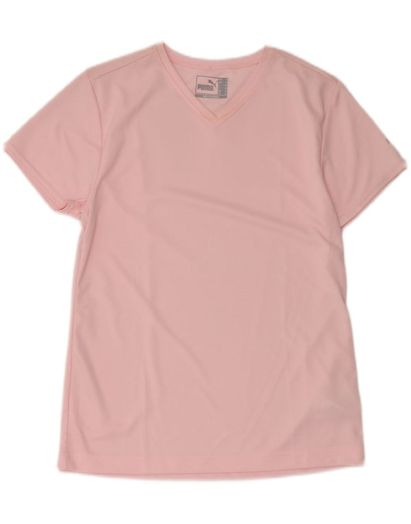 Puma Womens T-Shirt Top UK 12 Medium Pink Polyester