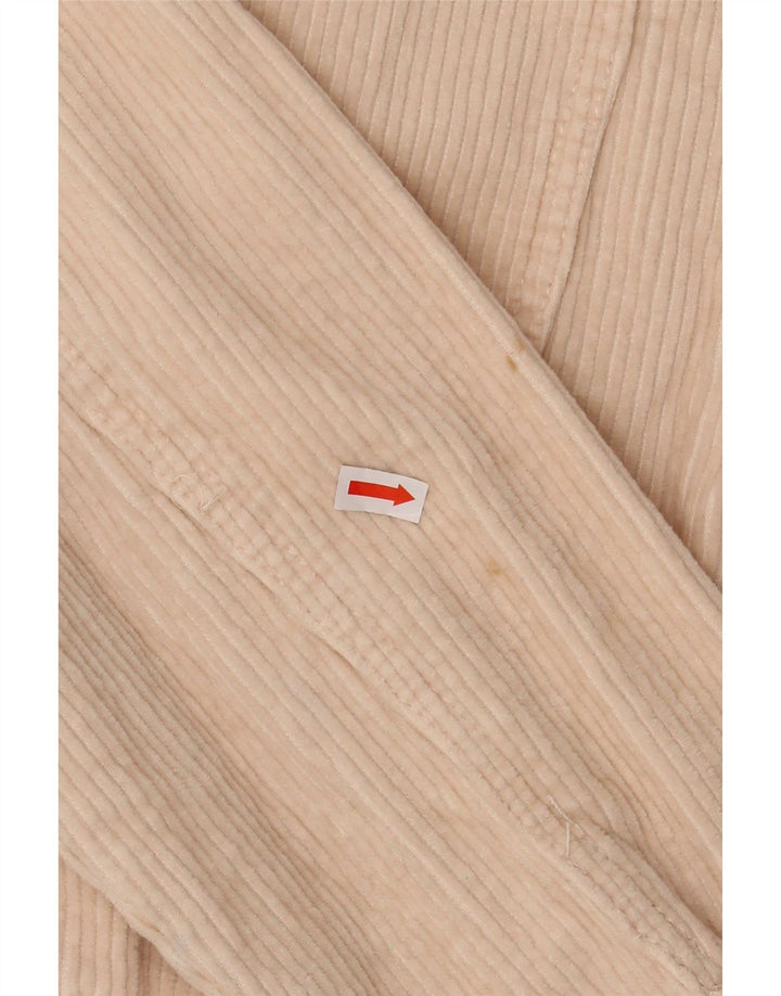 ZARA Womens Oversized Corduroy Shirt UK 14 Medium Off White Cotton