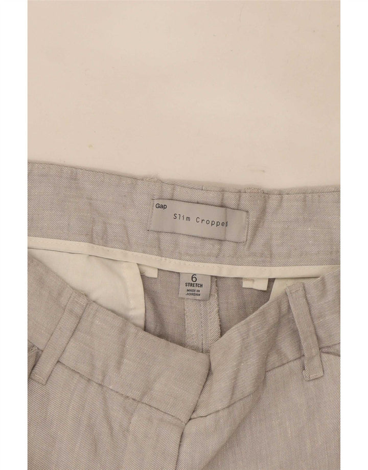Gap Womens Slim Cropped Trousers US 6 Medium W30 L24 Grey
