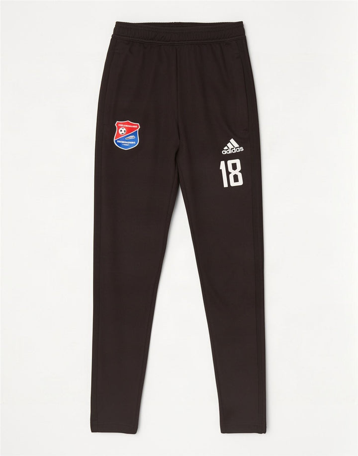 Adidas Mens Graphic Tracksuit Trousers Small Black Polyester