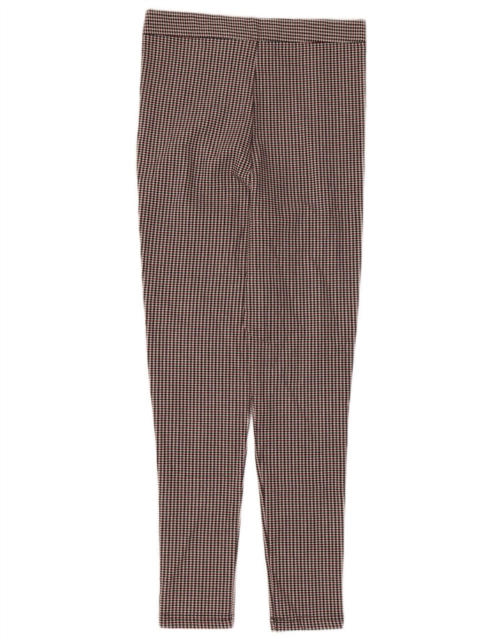 ZARA Womens Slim Suit Trousers Medium W28 L27 Multicoloured Houndstooth