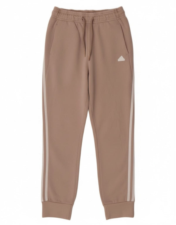 Adidas Girls Relaxed Fit Tracksuit Trousers Joggers 11-12 Years Beige Sport