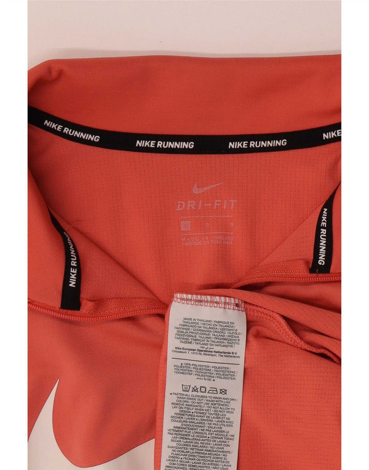 Nike Womens Dri Fit Graphic Pullover Tracksuit Top UK 16 Large Pink