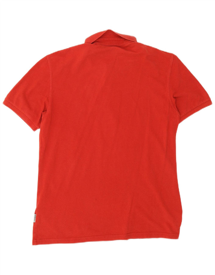 Napapijri Mens Polo Shirt Large Red Cotton