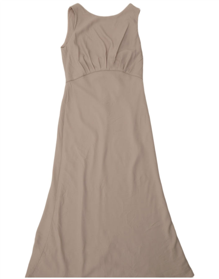 John Lewis Womens Sleeveless Maxi Dress UK 16 Large Grey Polyester
