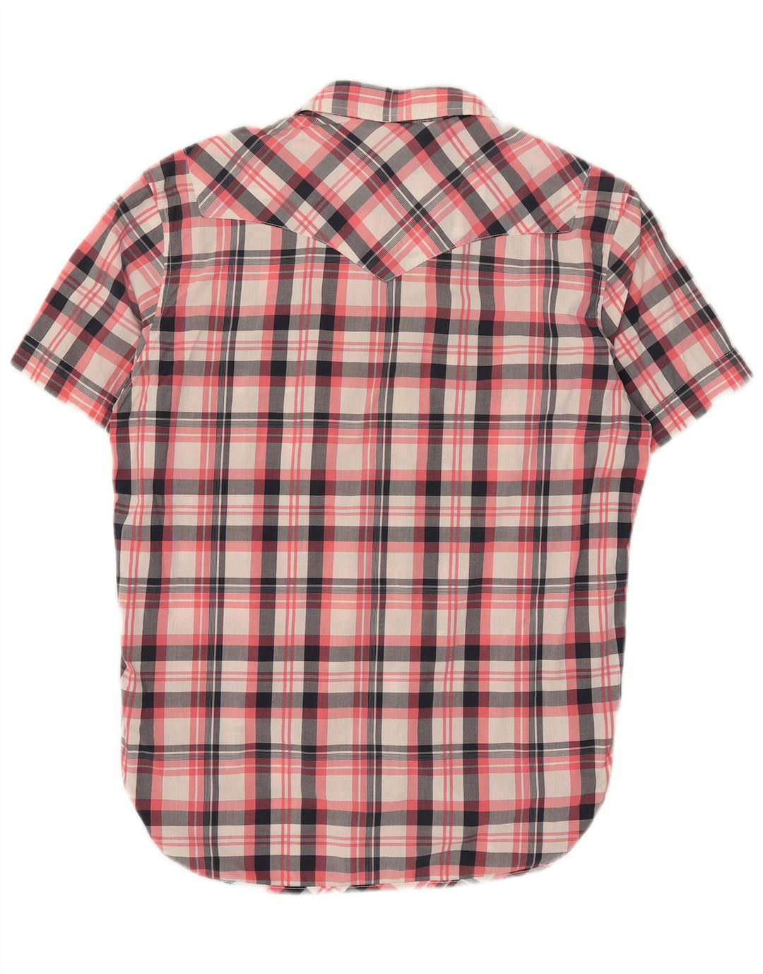 Levi's Mens Short Sleeve Shirt Large Multicoloured Check Cotton Western