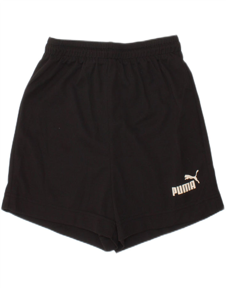 Puma Girls Graphic Sport Shorts 7-8 Years Black Polyester Sports