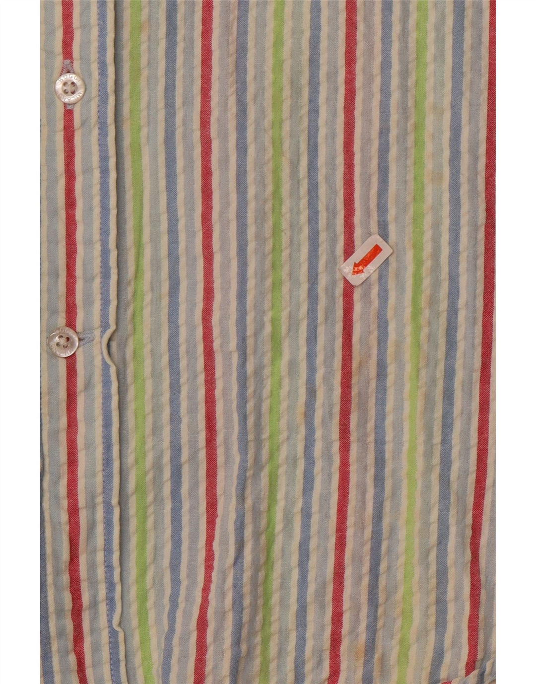 Boggi Mens Shirt XL Multicoloured Pinstripe Cotton